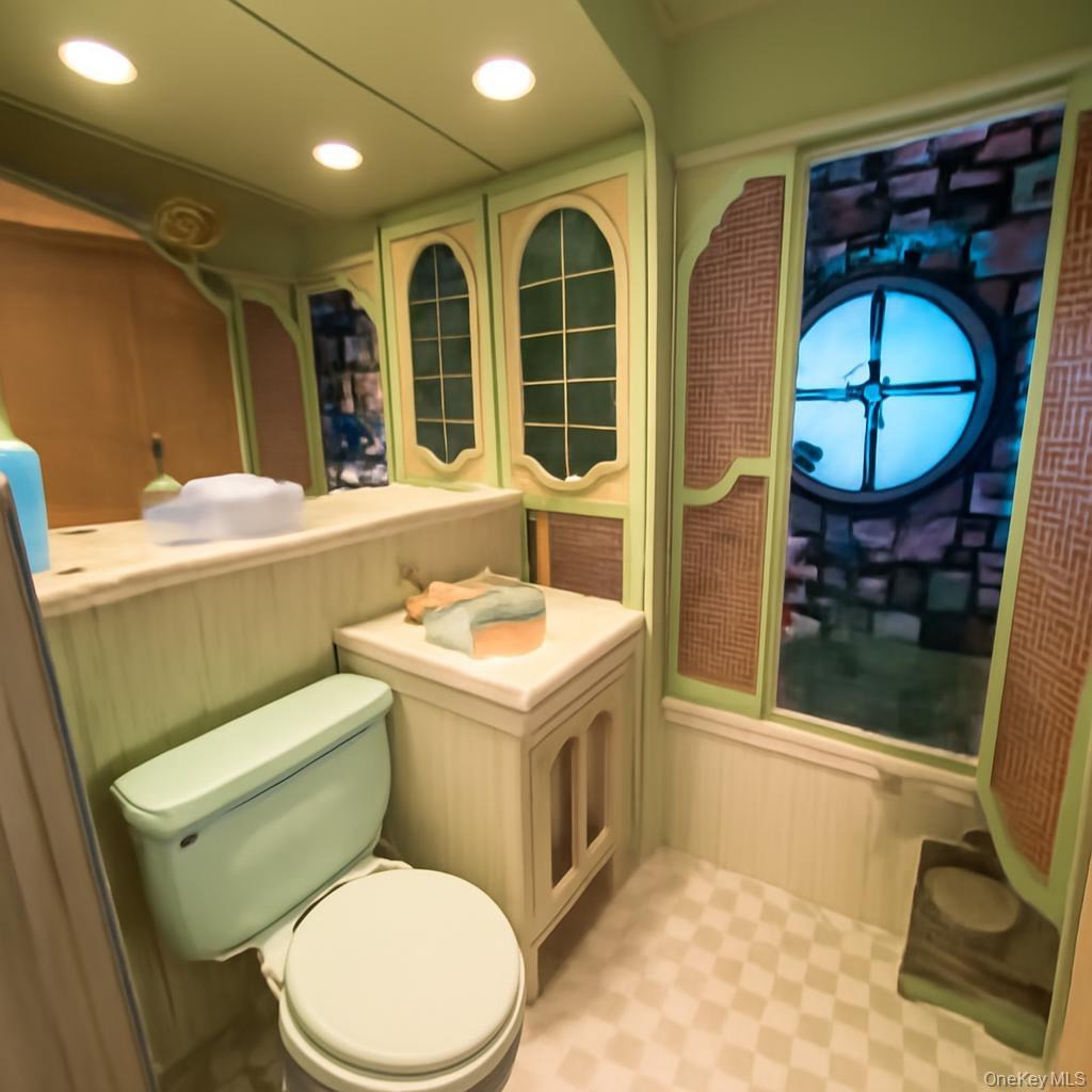 335 Arthur Street Freeport, NY 11520 - Photo 16 of 17 a bathroom with a sink a mirror and a shower
