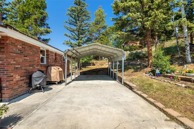 a view of outdoor space with seating area