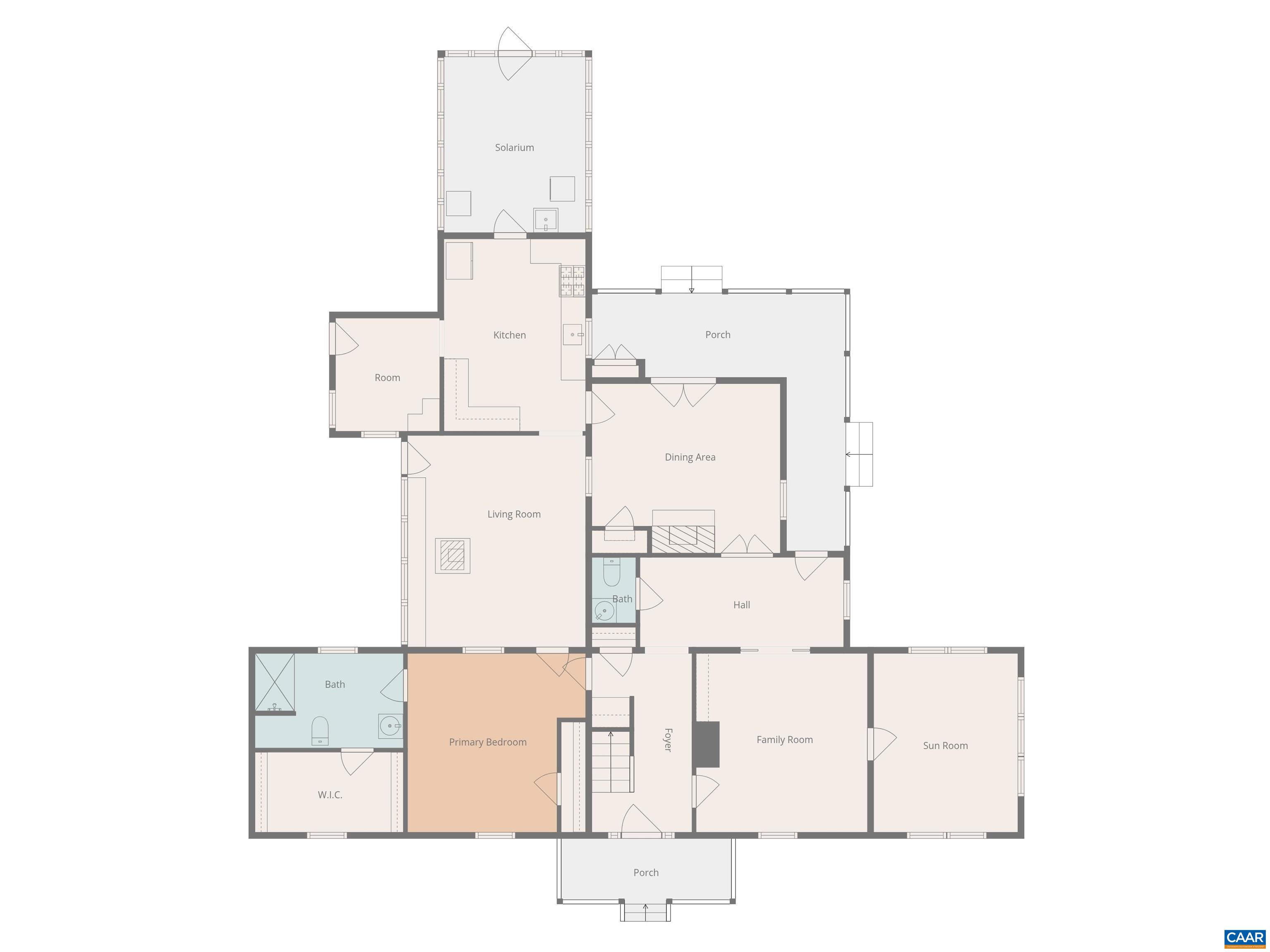 9451 Black Walnut Run Road Rhoadesville, VA 22542 - Photo 50 of 72 a picture of a room with a white wall and an umbrella