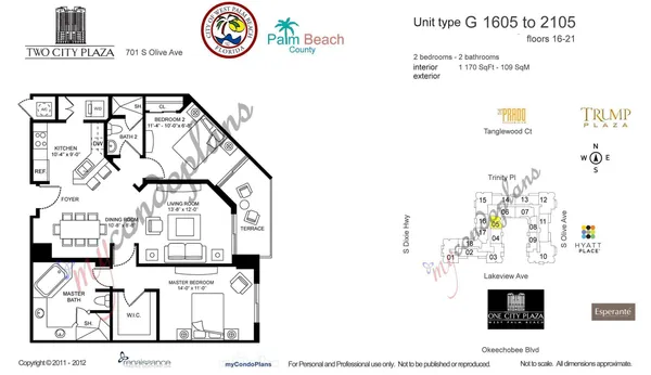$4,700 | 701 South Olive Avenue, Unit 1705, West Palm Beach, FL 33401