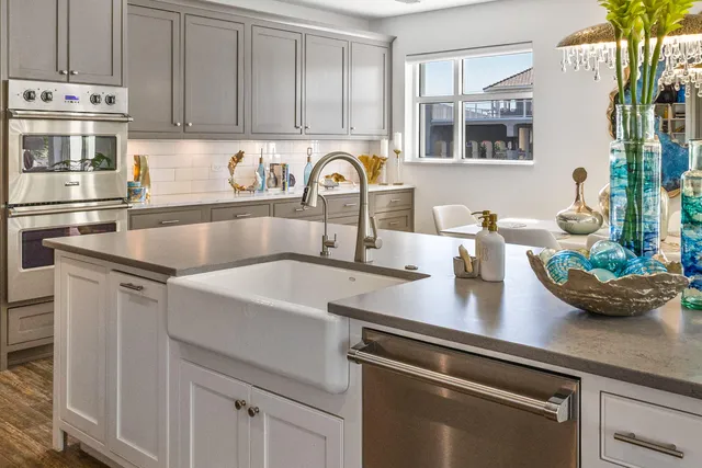 a view of living room with furniture and a fireplace