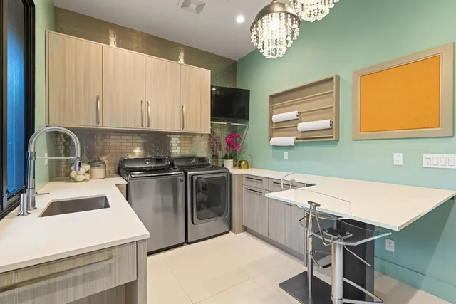 a view of swimming pool with outdoor seating