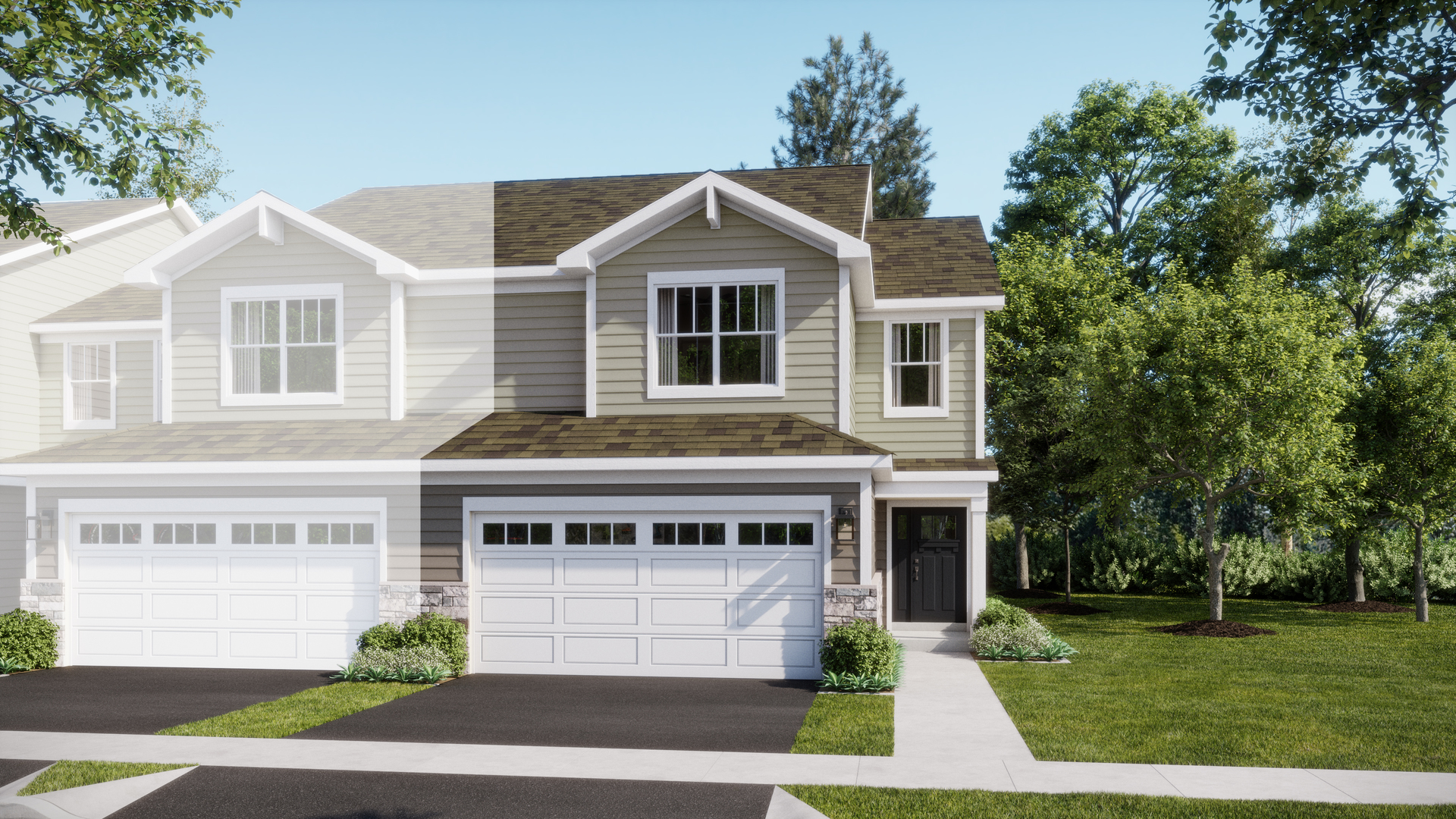 244 Cooney Way Oswego, IL 60543 - Photo 1 of 21 a front view of a house with a yard and garage