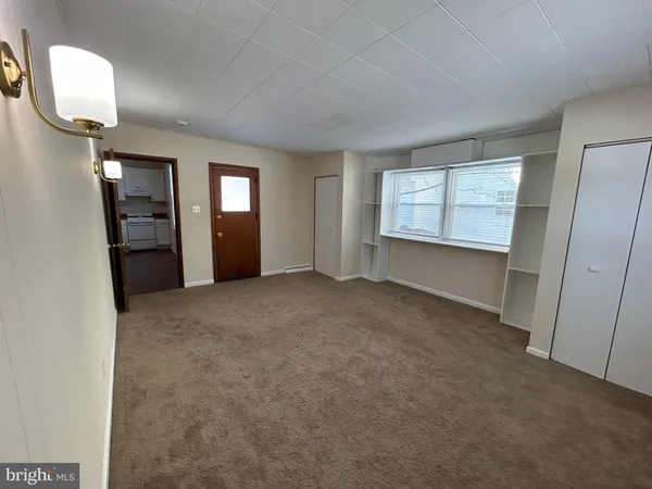 an empty room with a window