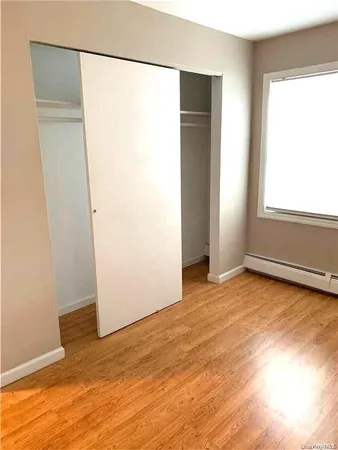 an empty room with a natural light