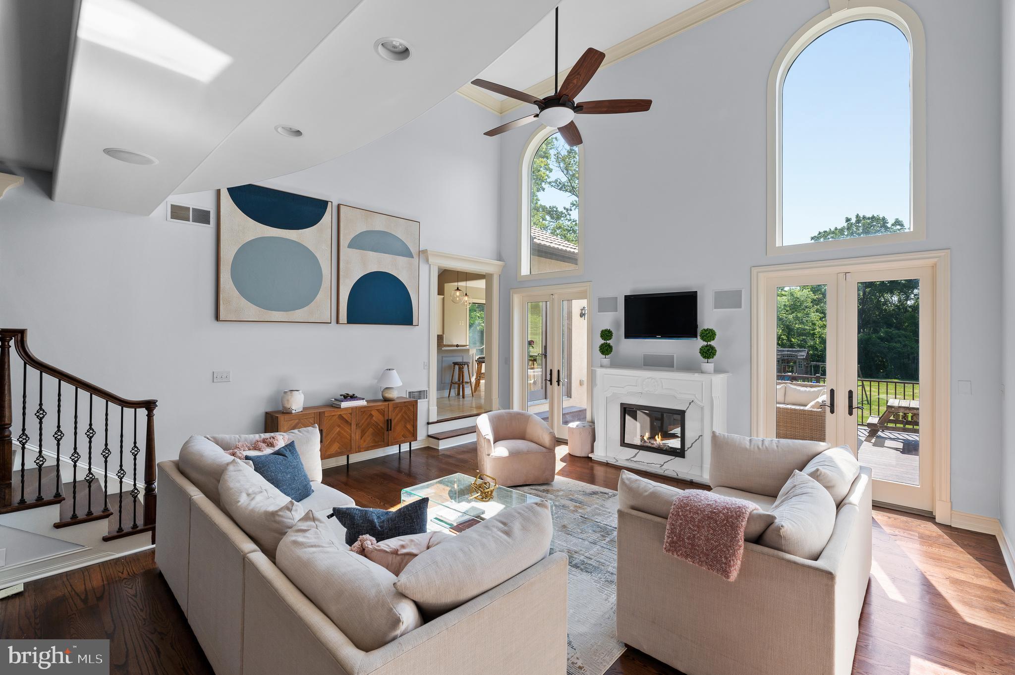 1469 Valley Road Glen Mills, PA 19342 - Photo 14 of 52 Formal LR with 2 Sets of Double Doors to Deck