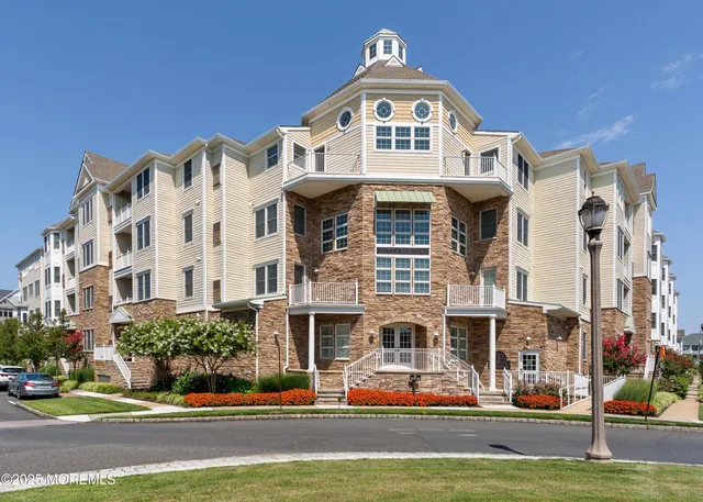 a view of a building with a street