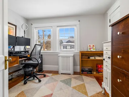 a view of a workspace with a window and workspace