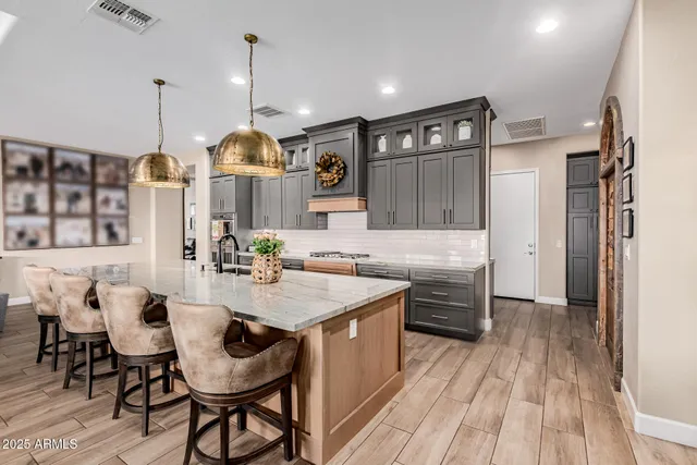 a view of a kitchen counter space