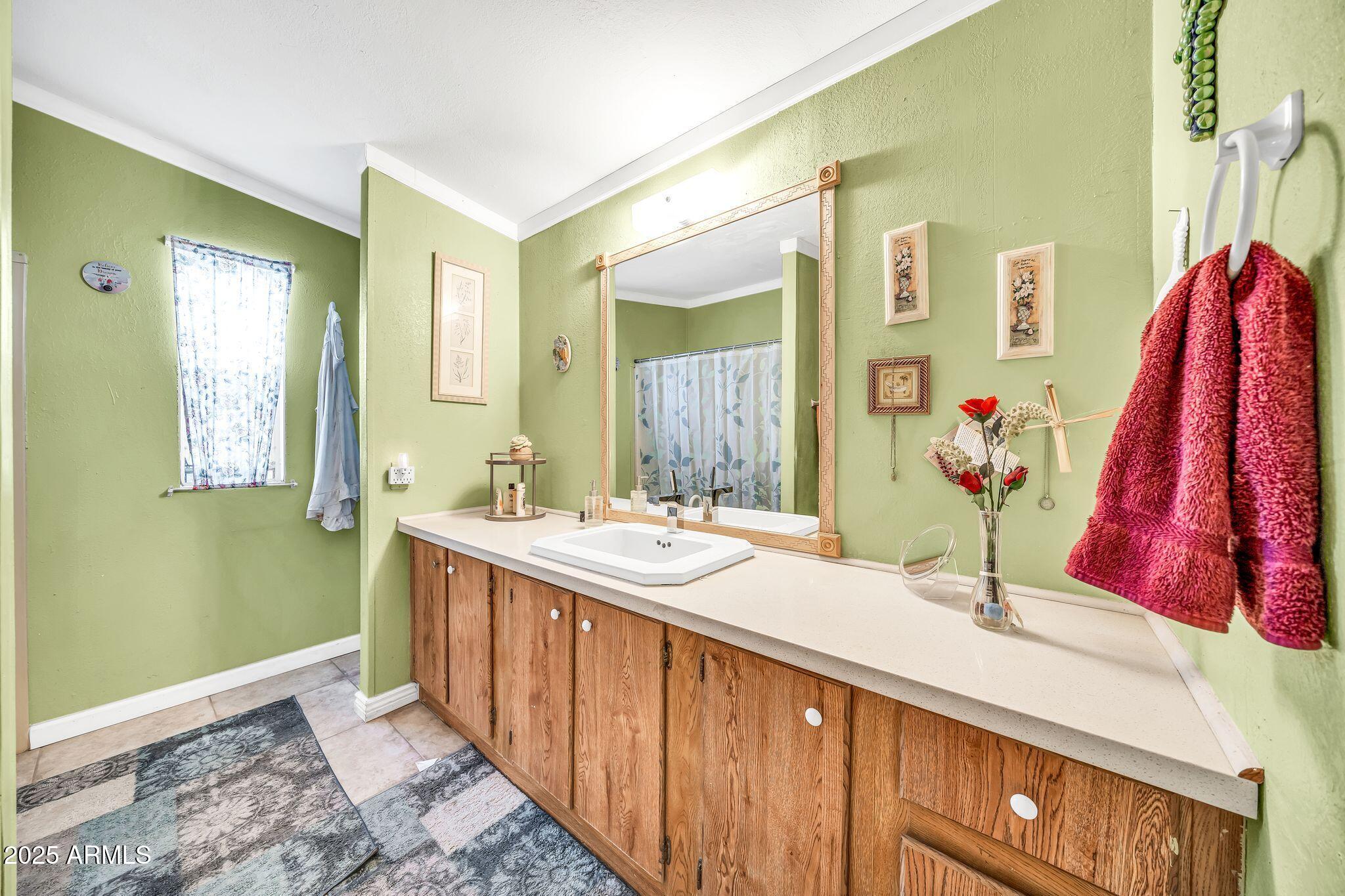 2510 East Utopia Road Phoenix, AZ 85050 - Photo 19 of 31 a bathroom with a sink and a mirror