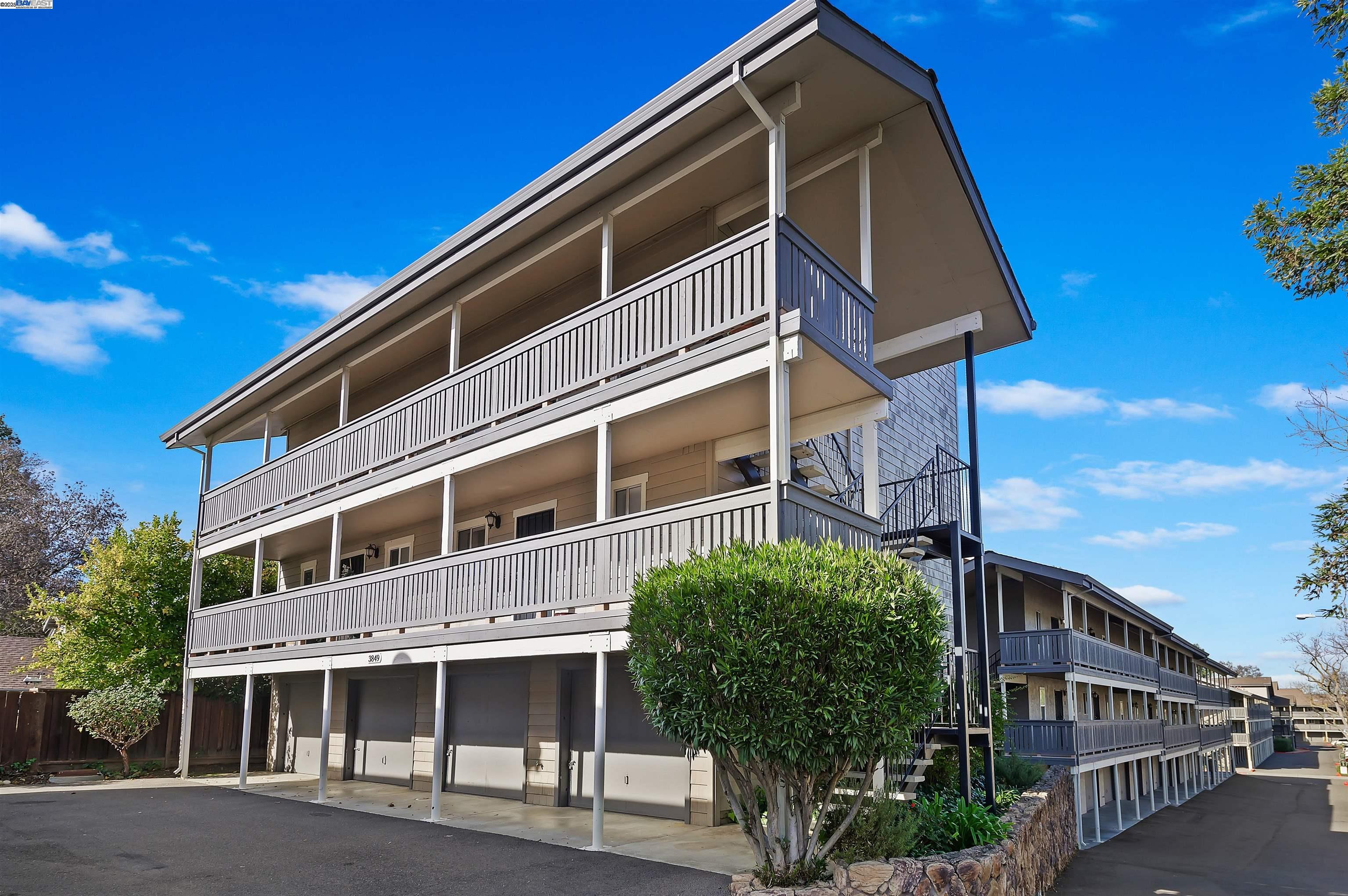 a front view of a building