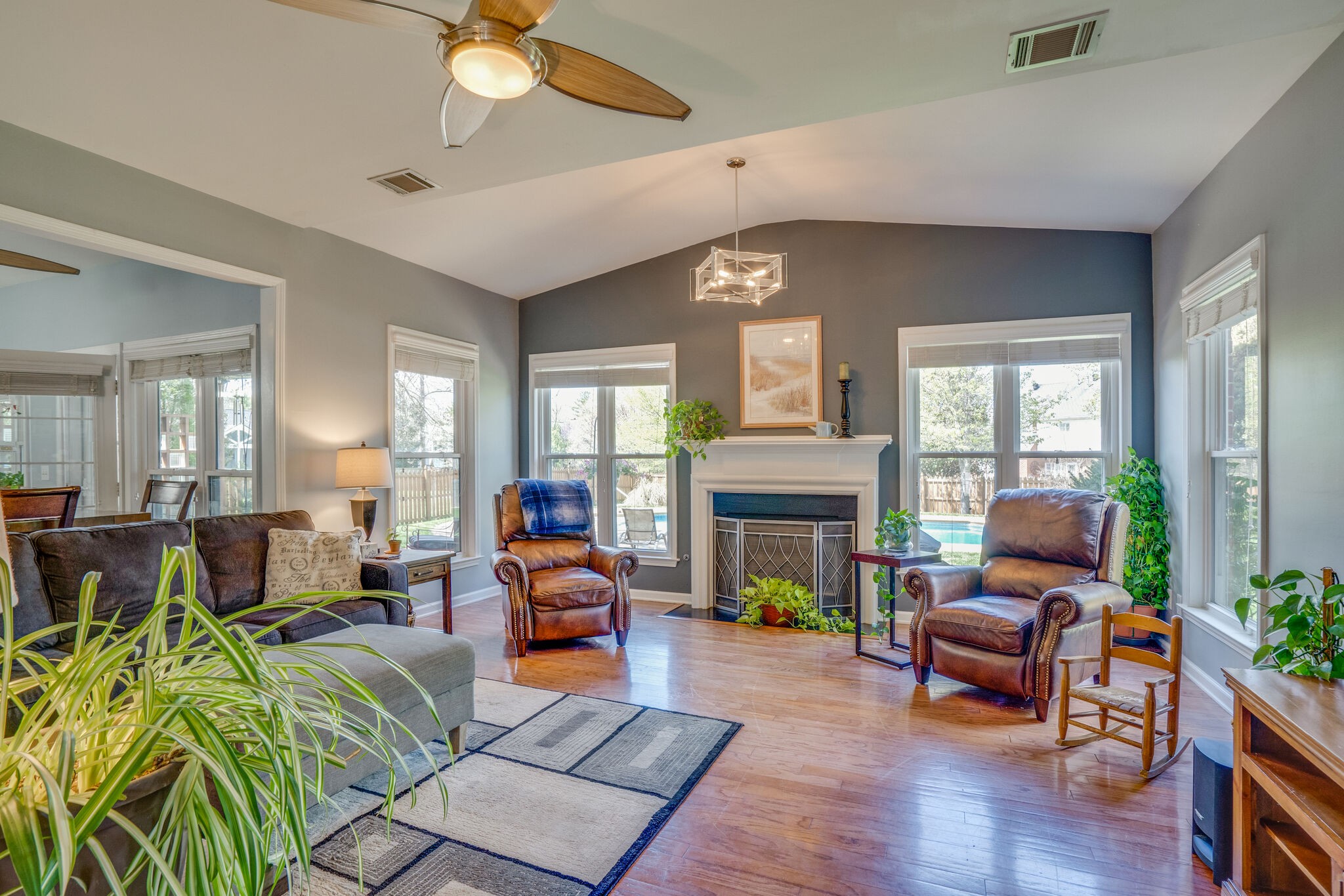 305 Knowle Place Franklin, TN 37069 - Photo 11 of 34 a living room with furniture fireplace and a large window