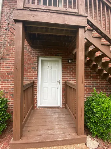 a view of front door of house