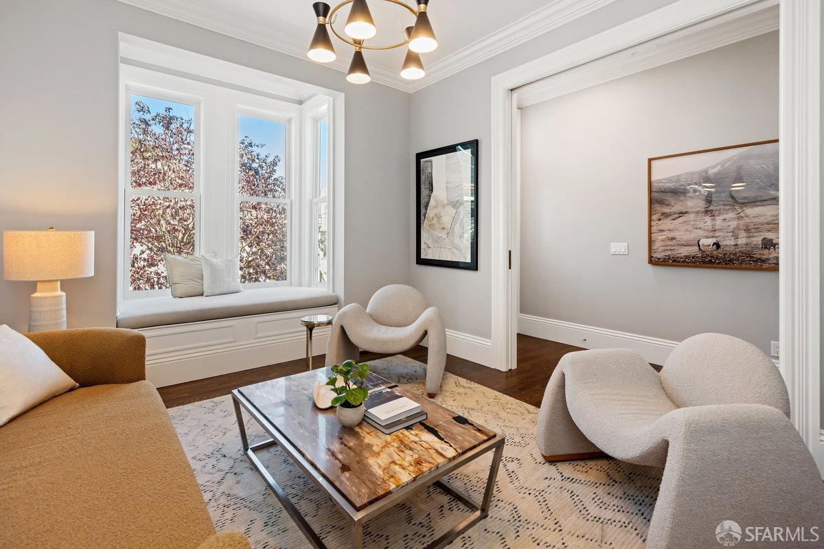 369 Day Street San Francisco, CA 94131 - Photo 13 of 54 a living room with furniture and a large window