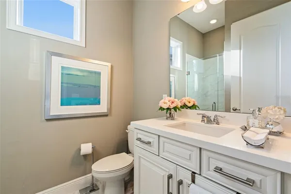 an aerial view of multiple house