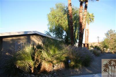 68470 Terrace Road Cathedral City, CA 92234 - Photo 14 of 17 a blue swimming pool with a trees in the background
