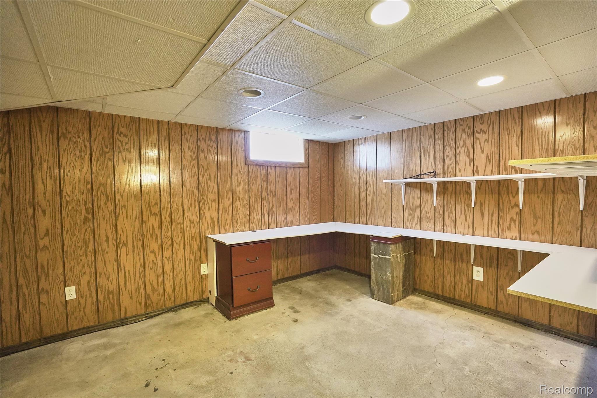 1430 Devonshire Road Grosse Pointe, MI 48230 - Photo 84 of 85 Finished basement work/hobby area, glass block windows