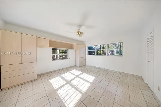 a view of a swimming pool with a garden