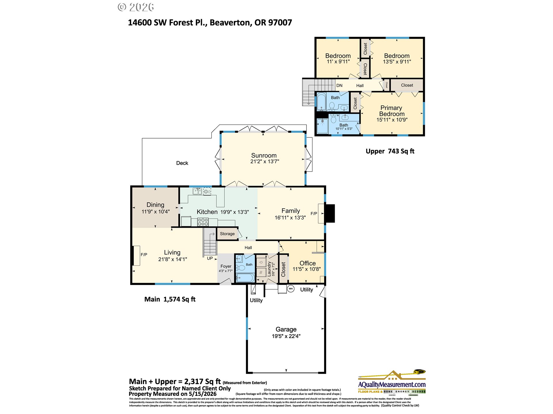 14600 Southwest Forest Place Beaverton, OR 97007 - Photo 44 of 44 Floor Plan