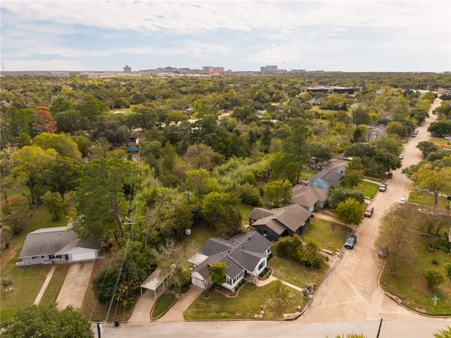 an aerial view of multiple house