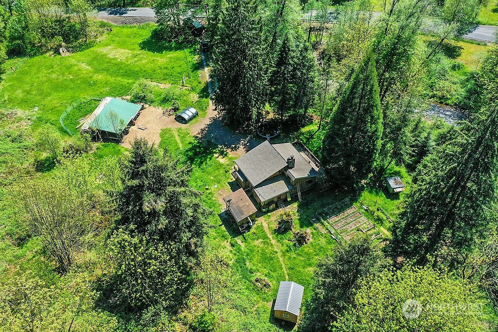 2038 Abernathy Creek Road Longview, WA 98632 - Photo 35 of 37 an aerial view of a house with yard outdoor and green space