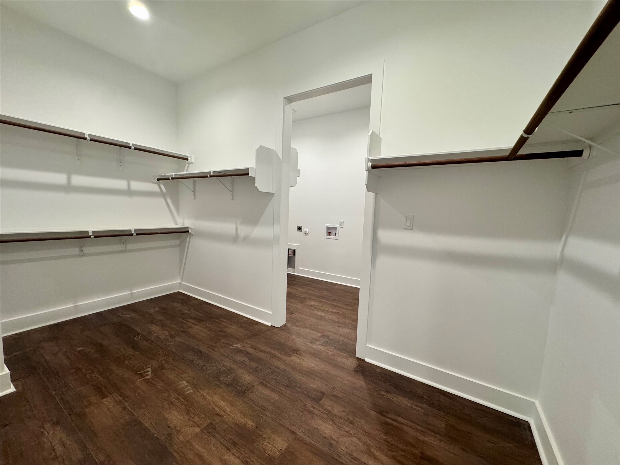 1353 Red Town Road, Unit B Elgin, TX 78621 - Photo 17 of 26 a view of a room with wooden floor