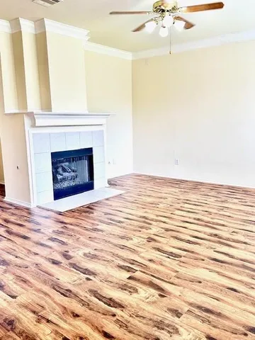 a view of a livingroom with a fireplace
