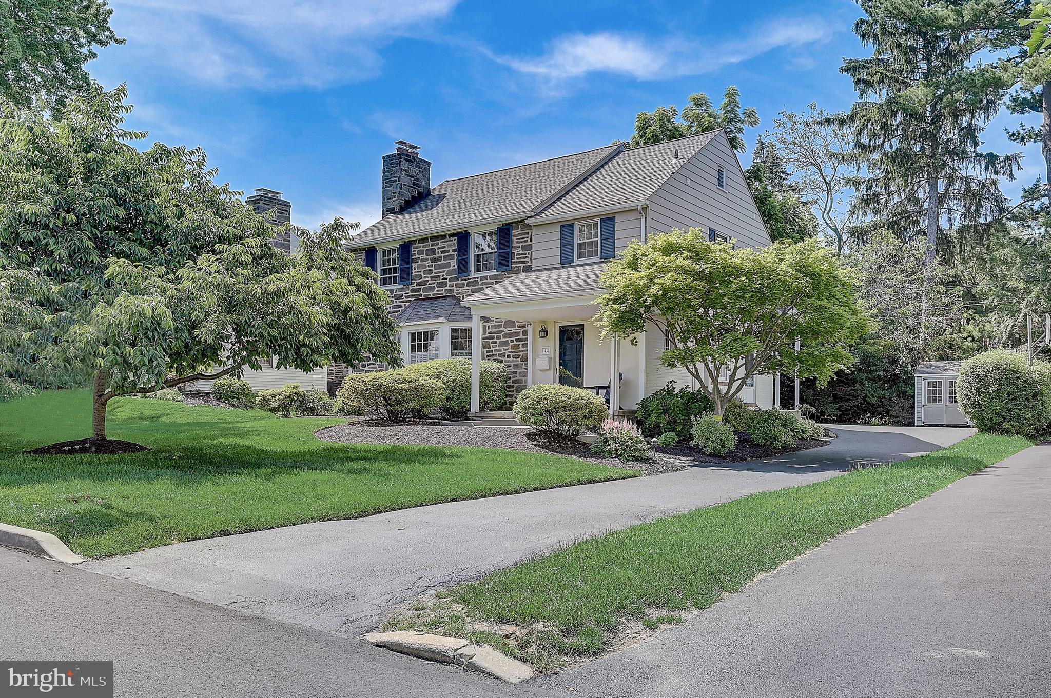 144 Shawnee Road Ardmore, PA 19003 - Photo 3 of 47 Charming stone accented colonial on beautiful lot