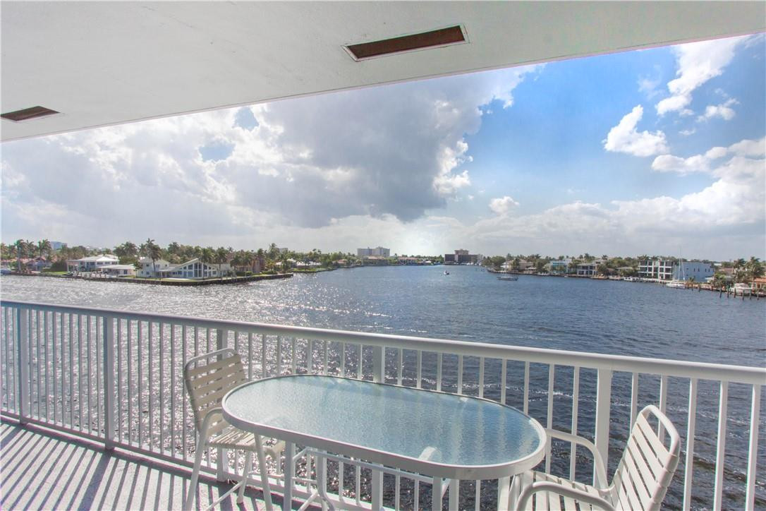 1201 South Riverside Drive, Unit PHB Pompano Beach, FL 33062 - Photo 24 of 33 a view of a balcony with lake view and mountain view