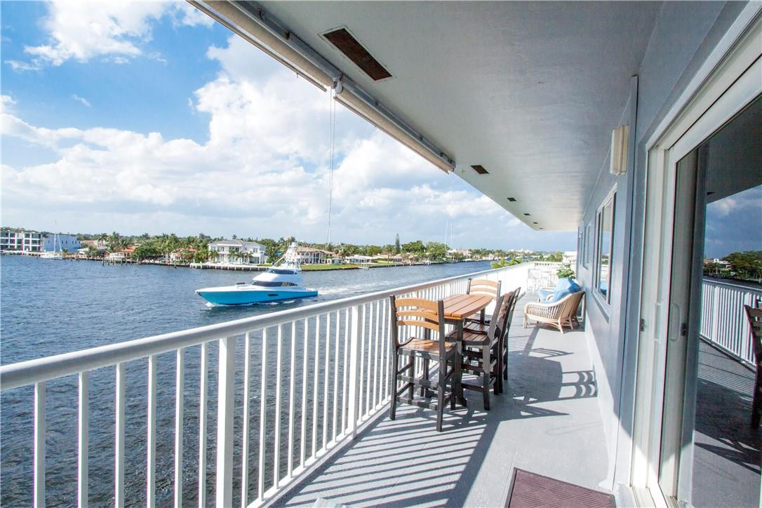 1201 South Riverside Drive, Unit PHB Pompano Beach, FL 33062 - Photo 25 of 33 a view of balcony with furniture