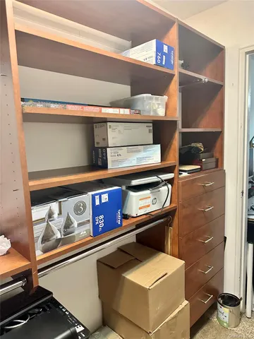 a room with storage and utility