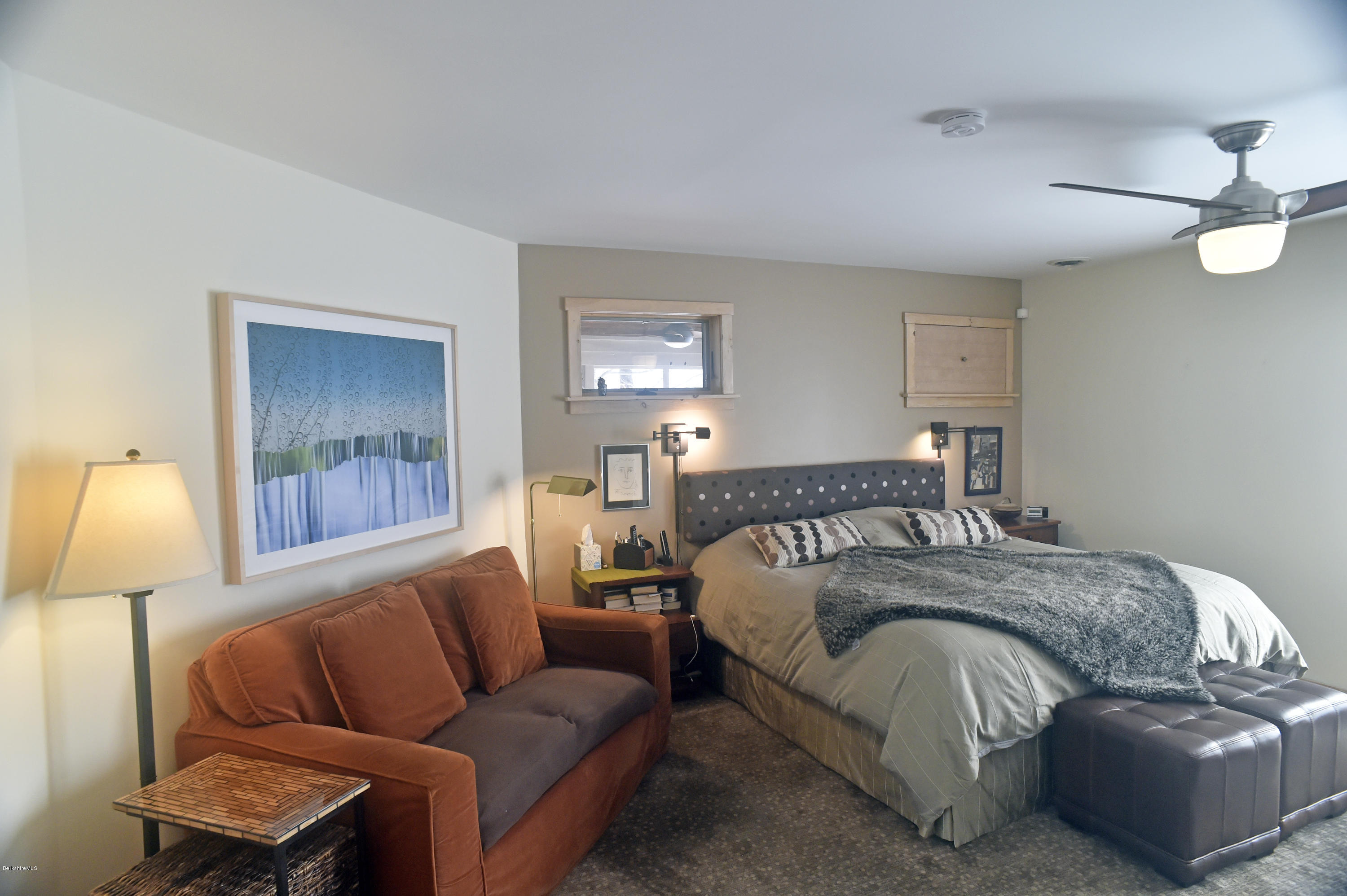 98 Ridge Road Worthington, MA 01098 - Photo 7 of 16 a bedroom with a bed and couch