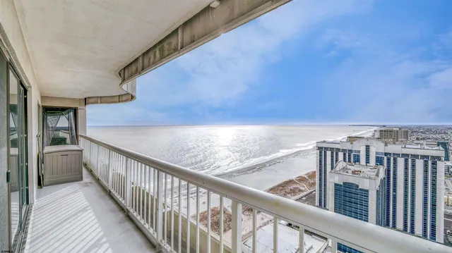 a view of balcony with staircase