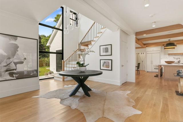 a view of livingroom with furniture and wooden floor