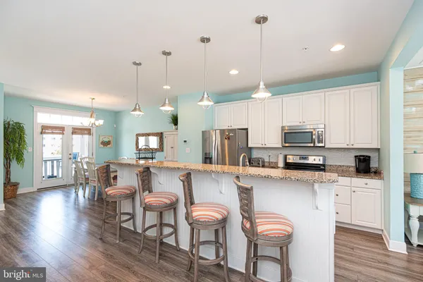 a view of a brick building from a balcony