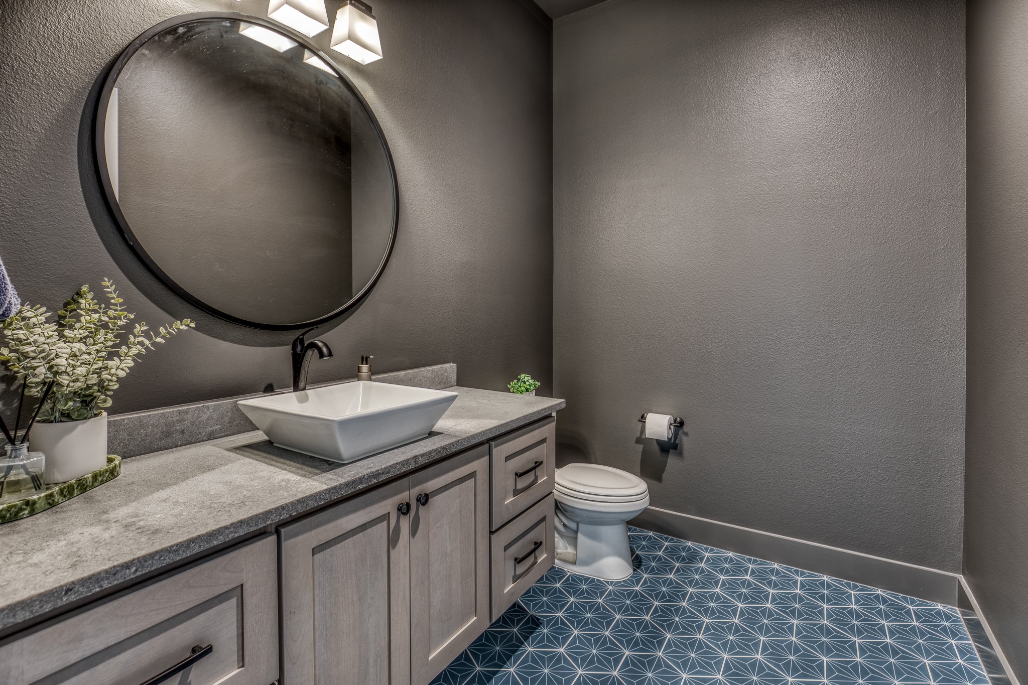 4009 Ranch Home Drive Waller, TX 77484 - Photo 36 of 49 a bathroom with a granite countertop sink and a mirror