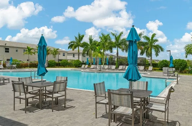 a view of a table and chairs in patio