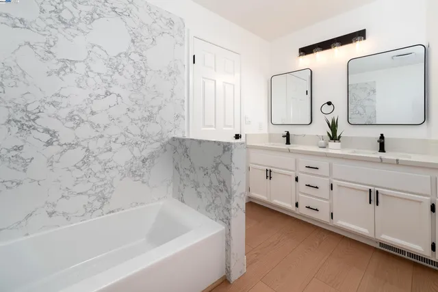 a view of a backyard with a garden