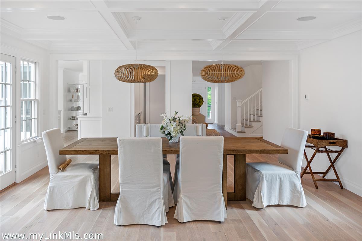 4 Cottle Lane Edgartown, MA 02539 - Photo 13 of 44 a dining room with furniture and wooden floor