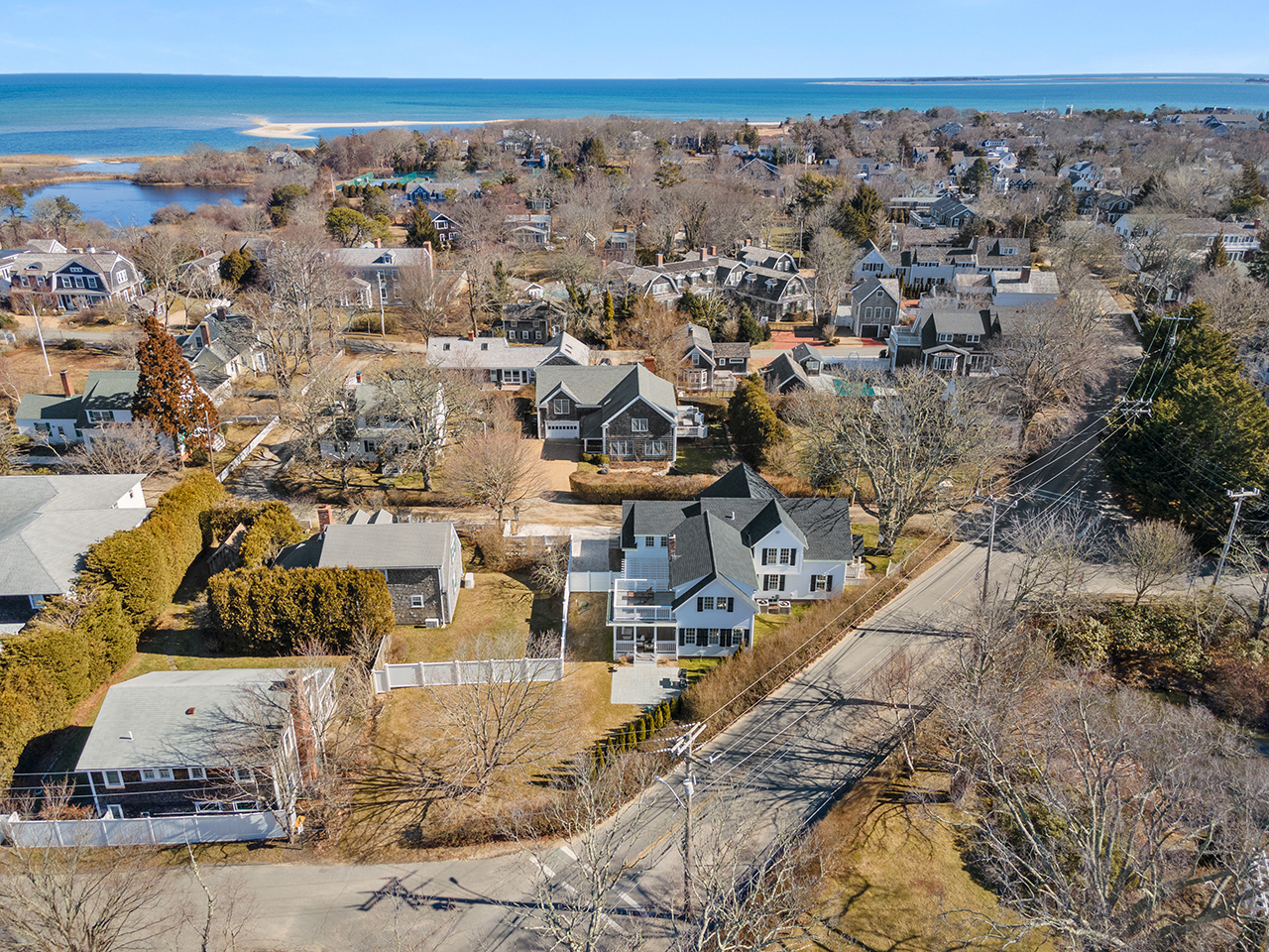4 Cottle Lane Edgartown, MA 02539 - Photo 39 of 44 an aerial view of multiple house