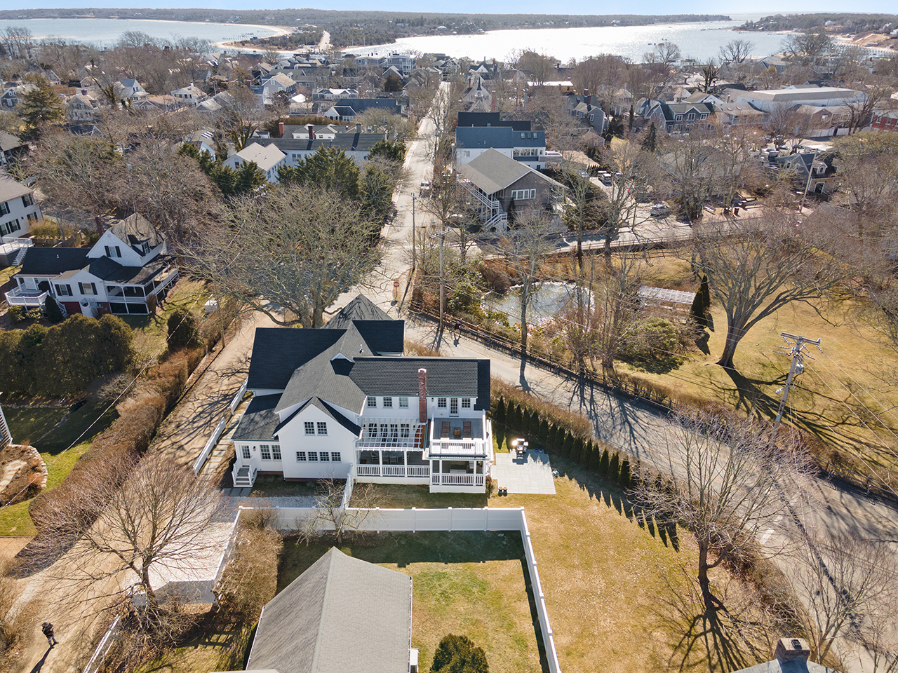 4 Cottle Lane Edgartown, MA 02539 - Photo 40 of 44 a view of a lake in middle of the town
