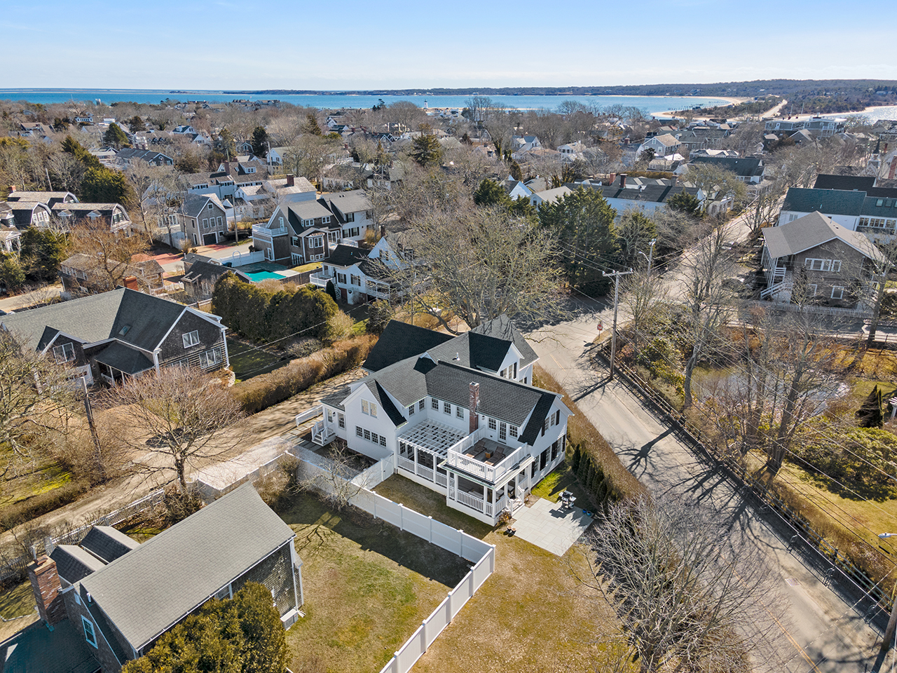4 Cottle Lane Edgartown, MA 02539 - Photo 41 of 44 an aerial view of a house with a mountain