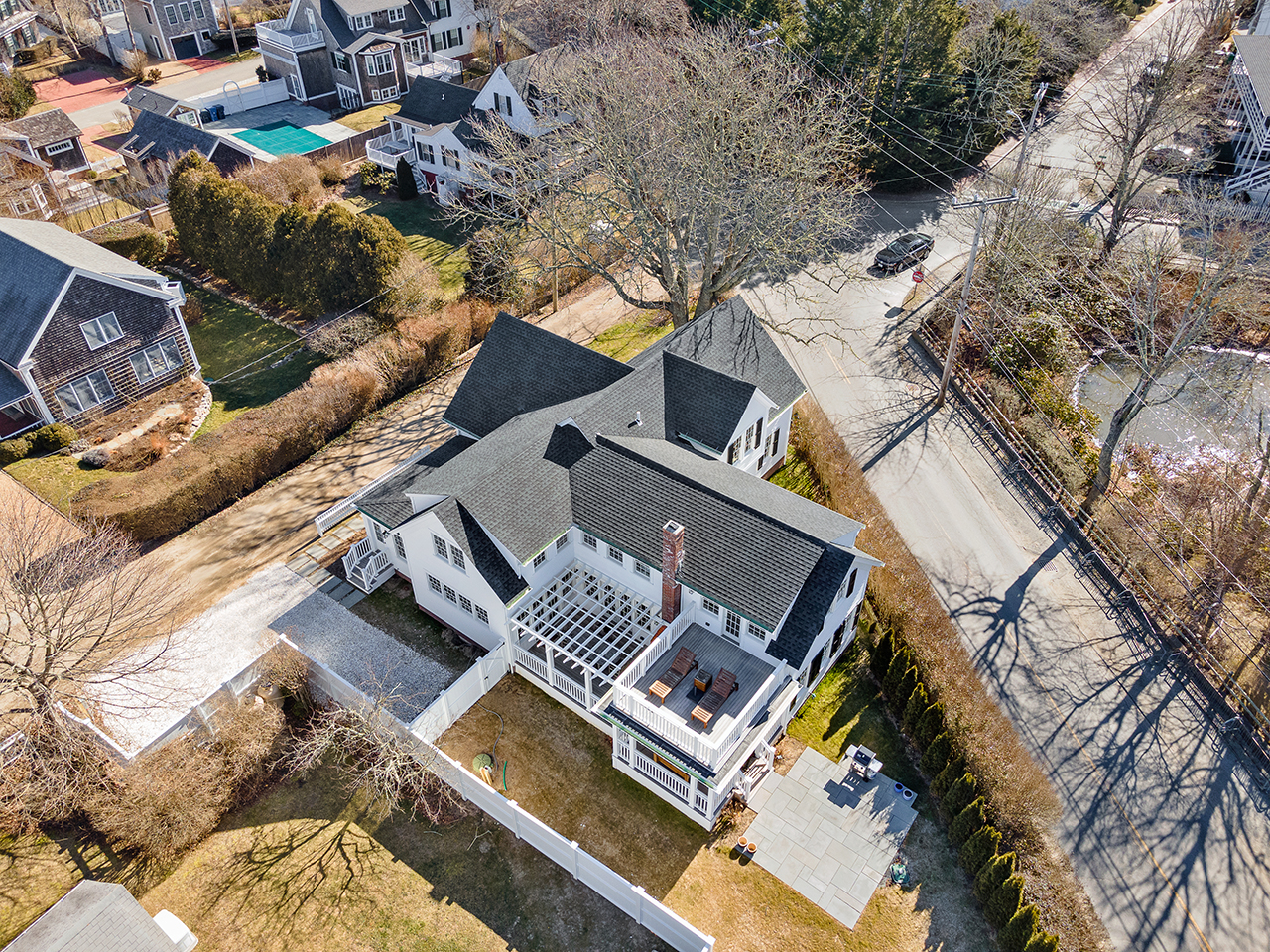 4 Cottle Lane Edgartown, MA 02539 - Photo 7 of 44 an aerial view of a house with a yard