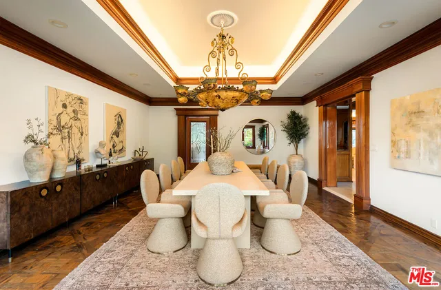 a large living room with a large window