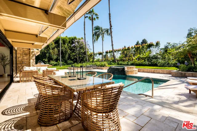 a view of outdoor space with seating