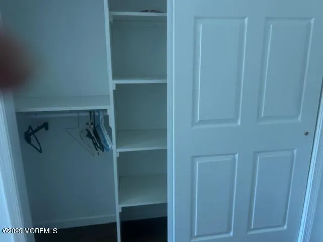 a close view of closet