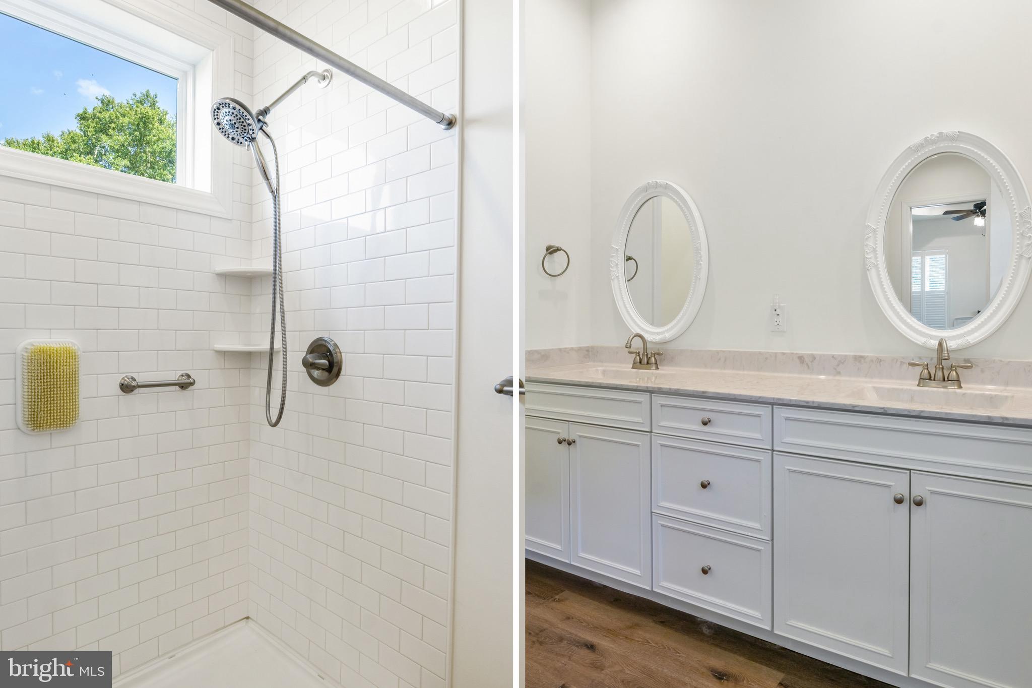 2224 Eastern Boulevard, Unit B York, PA 17402 - Photo 35 of 60 a bathroom with a double vanity sink mirror and shower