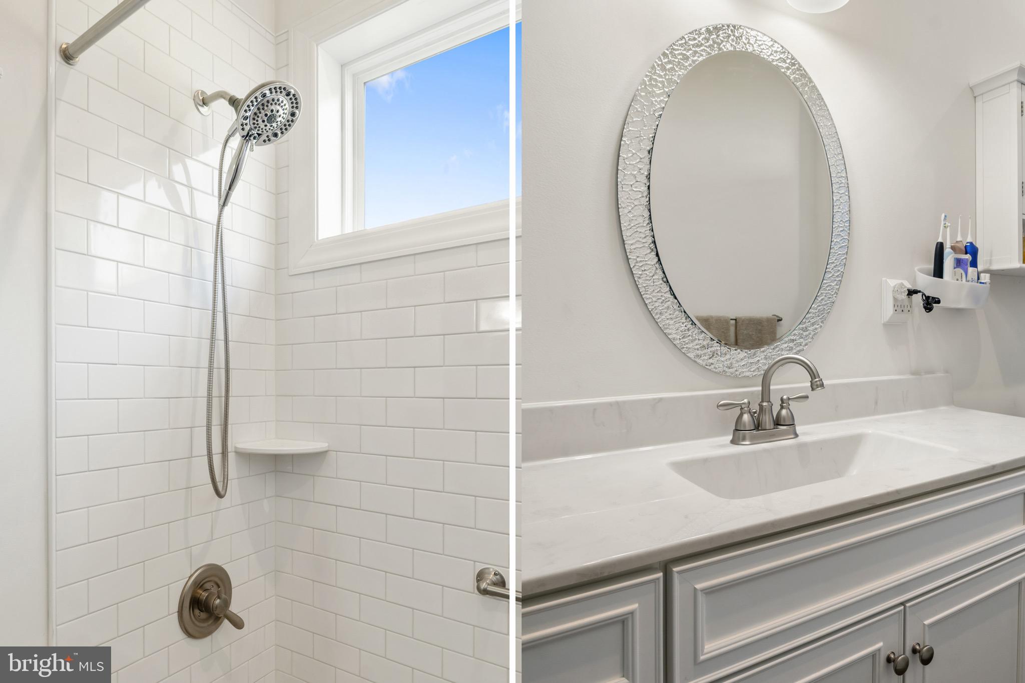 2224 Eastern Boulevard, Unit B York, PA 17402 - Photo 38 of 60 a bathroom with a sink a mirror and shower