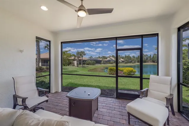 a view of a yard with an outdoor space