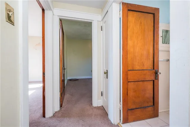 a view of an front door